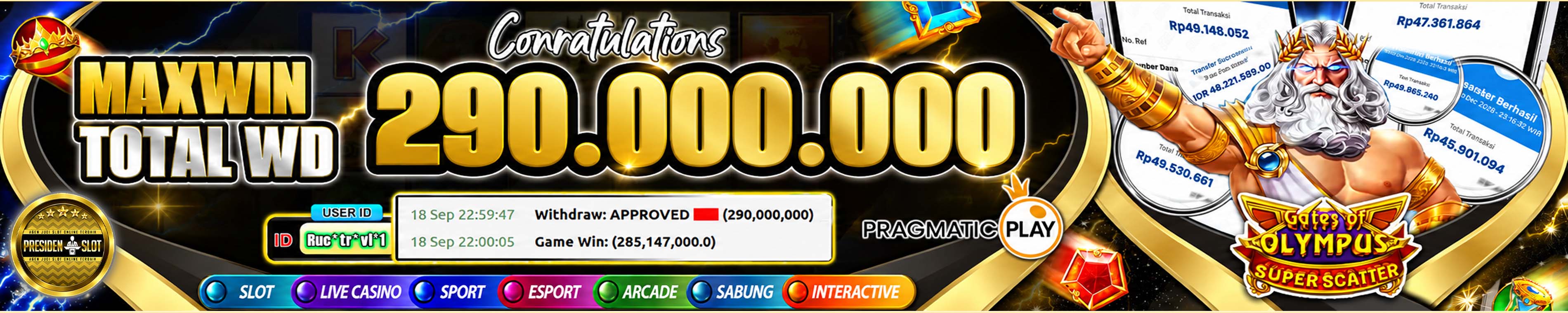 PRESIDENSLOT JACKPOT GACOR - WEB 290.000.000